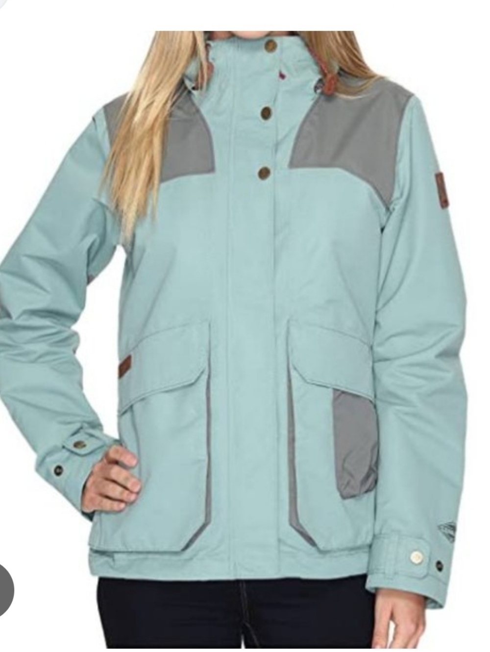 Columbia Omni-tech Girls Hooded Rain Jacket Size XL